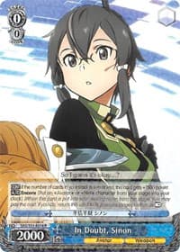 In Doubt, Sinon - Sword Art Online The Movie: -Ordinal Scale- - Weiss Schwarz card