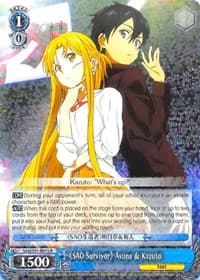 "SAO Survivor" Asuna & Kazuto - Sword Art Online The Movie: -Ordinal Scale- - Weiss Schwarz card