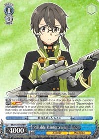 Reliable Reinforcement, Sinon - Sword Art Online The Movie: -Ordinal Scale- - Weiss Schwarz card