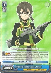Reliable Reinforcement, Sinon (SR) - Sword Art Online The Movie: -Ordinal Scale- - Weiss Schwarz card