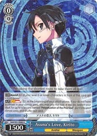 Asuna's Love, Kirito - Sword Art Online The Movie: -Ordinal Scale- - Weiss Schwarz card