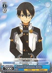 Gentle Expression, Kirito - Sword Art Online The Movie: -Ordinal Scale- - Weiss Schwarz card