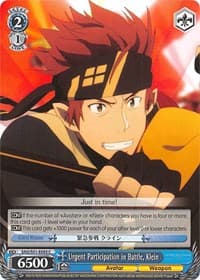 Urgent Participation in Battle, Klein - Sword Art Online The Movie: -Ordinal Scale- - Weiss Schwarz card