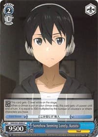 Somehow Seeming Lonely, Kazuto - Sword Art Online The Movie: -Ordinal Scale- - Weiss Schwarz card