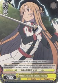 Precise Battle Orders, Asuna - Sword Art Online The Movie: -Ordinal Scale- - Weiss Schwarz card