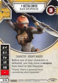 Ketsu Onyo - Black Sun Operative - Rivals - Star Wars: Destiny card