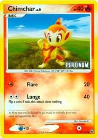 Chimchar - 56/100 [Platinum] - Burger King Promos - Pokemon card