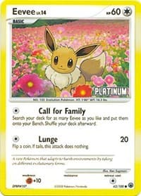 Eevee - 62/100 [Platinum] - Burger King Promos - Pokemon card