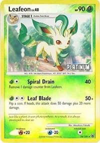 Leafeon - 24/100 [Platinum] - Burger King Promos - Pokemon card