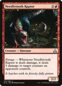 Needletooth Raptor - Rivals of Ixalan - Magic: The Gathering card