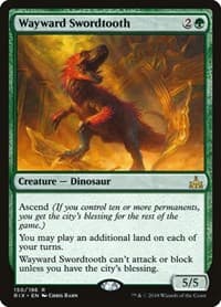 Wayward Swordtooth - Rivals of Ixalan - Magic: The Gathering card
