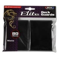 Elite Deck Guards - Matte Standard - Black (80-Pack) - BCW Card Sleeves - Card Sleeves card