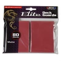 Elite Deck Guards - Matte Standard - Red (80-Pack) - BCW Card Sleeves - Card Sleeves card