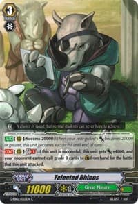 Talented Rhinos - G-EB02: The AWAKENING ZOO - Cardfight Vanguard card