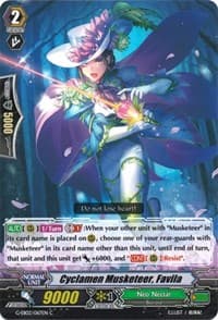 Cyclamen Musketeer, Favila - G-EB02: The AWAKENING ZOO - Cardfight Vanguard card