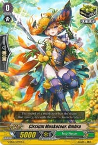 Cirsium Musketeer, Umbra - G-EB02: The AWAKENING ZOO - Cardfight Vanguard card