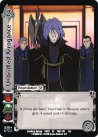 Unbridled Arrogance - Cowboy Bebop - UniVersus card