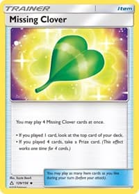 Missing Clover - SM - Ultra Prism - Pokemon card