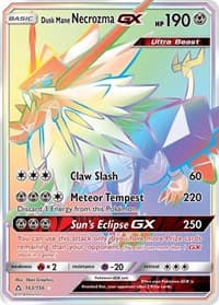 Dusk Mane Necrozma GX (Secret Rare) - SM - Ultra Prism - Pokemon card