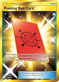 Peeking Red Card (Secret Rare) - SM - Ultra Prism - Pokemon card