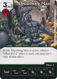 Absorbing Man - Harold's Ice Cream - The Mighty Thor - Dice Masters card
