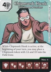 Chipmunk Hunk - Handsome Puncher - The Mighty Thor - Dice Masters card