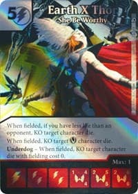 Earth X Thor - She Be Worthy - The Mighty Thor - Dice Masters card