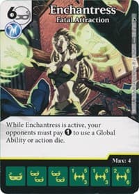 Enchantress - Fatal Attraction - The Mighty Thor - Dice Masters card