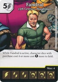 Fandral - 13th Century Hoodsman - The Mighty Thor - Dice Masters card