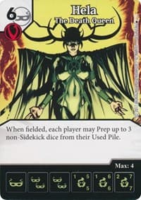 Hela - The Death Queen - The Mighty Thor - Dice Masters card