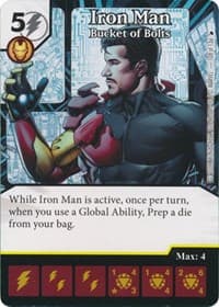 Iron Man - Bucket of Bolts - The Mighty Thor - Dice Masters card