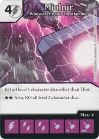 Mjolnir - Whosoever Holds This Hammer - The Mighty Thor - Dice Masters card
