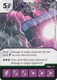 Mjolnir - If He Be Worthy - The Mighty Thor - Dice Masters card