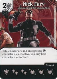 Nick Fury - Commanding the Commandos - The Mighty Thor - Dice Masters card