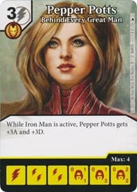 Pepper Potts - Behind Every Great Man - The Mighty Thor - Dice Masters card
