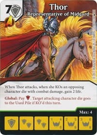 Thor - Representative of Midgard - The Mighty Thor - Dice Masters card