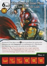 Thorbuster Iron Man - A Gift From the Gods - The Mighty Thor - Dice Masters card