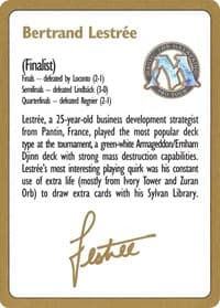 1996 Bertrand Lestree Biography Card - World Championship Decks - Magic: The Gathering card