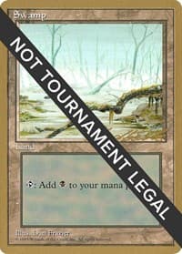 Swamp (A) - 1996 Leon Lindback (4ED) - World Championship Decks - Magic: The Gathering card