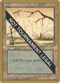 Swamp (B) - 1996 Leon Lindback (4ED) - World Championship Decks - Magic: The Gathering card