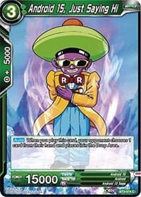 Android 15, Just Saying Hi - Cross Worlds - Dragon Ball Super: Masters card