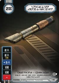 Crafted Lightsaber (Extended Full Art) (Aurebesh Text) - SWD: Promo Cards - Star Wars: Destiny card