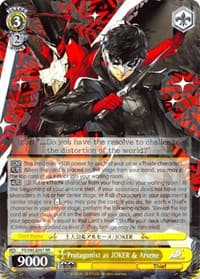 Protagonist as JOKER & Arsene - Persona 5 - Weiss Schwarz card