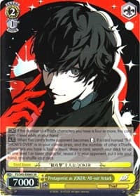 Protagonist as JOKER: All-out Attack (SR) - Persona 5 - Weiss Schwarz card