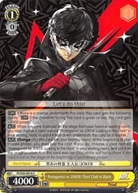 Protagonist as JOKER: Thief Clad in Black - Persona 5 - Weiss Schwarz card