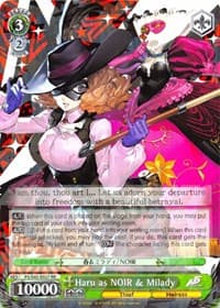 Haru as NOIR & Milady - Persona 5 - Weiss Schwarz card