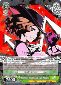 Haru as NOIR: All-out Attack - Persona 5 - Weiss Schwarz card