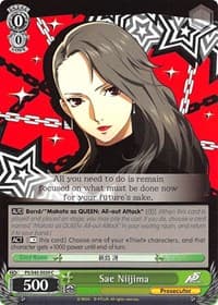 Sae Niijima - Persona 5 - Weiss Schwarz card