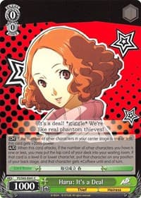 Haru: It's a Deal - Persona 5 - Weiss Schwarz card