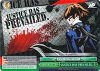 JUSTICE HAS PREVAILED. (RRR) - Persona 5 - Weiss Schwarz card